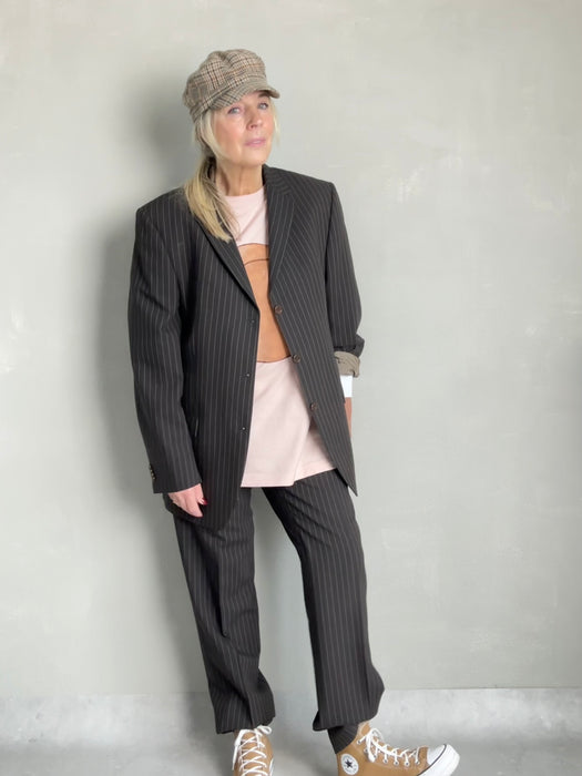 Chocolade bruin krijtstreep