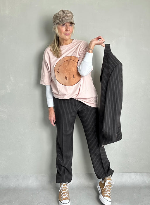 Chocolade bruin krijtstreep