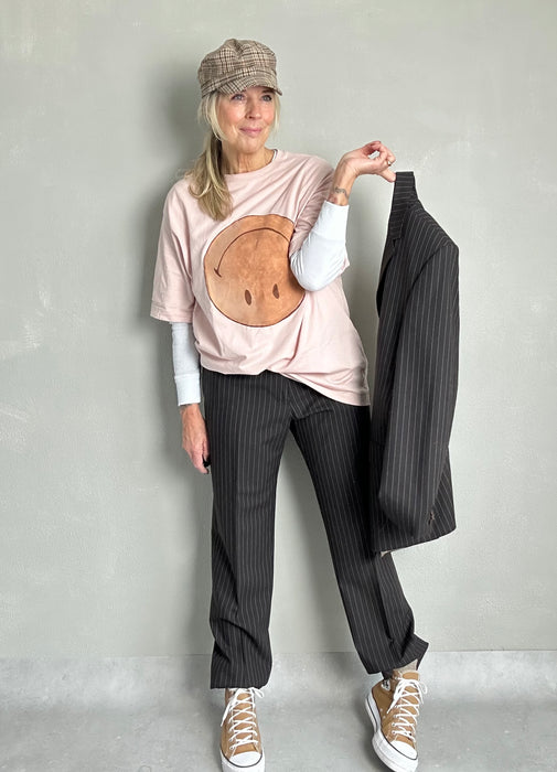 Handbeschilderd Smiley T-shirt