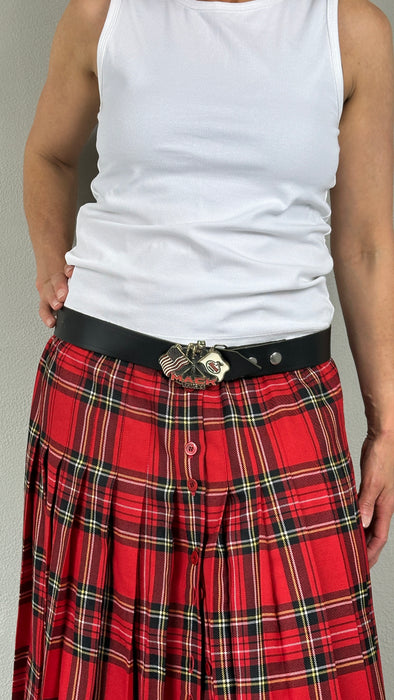 Leren buckle belt met truck logo