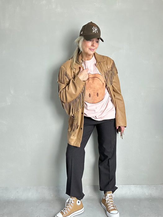 Handbeschilderd Smiley T-shirt