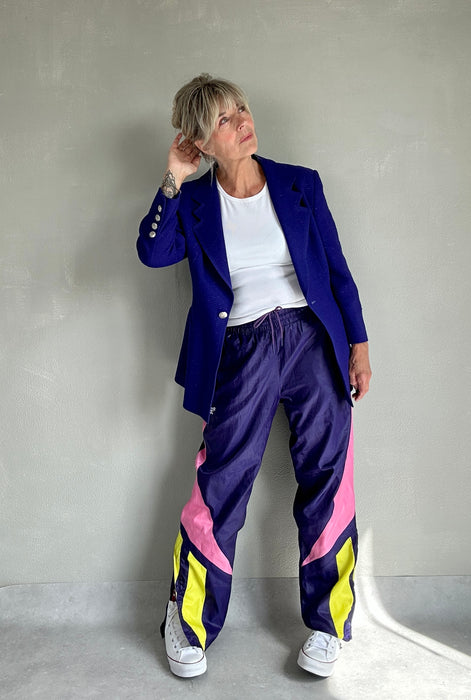 Paarse 80's trainingsbroek Reebok