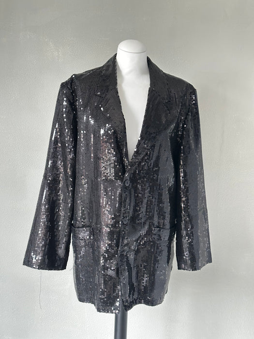 Zwart pailletten blazer