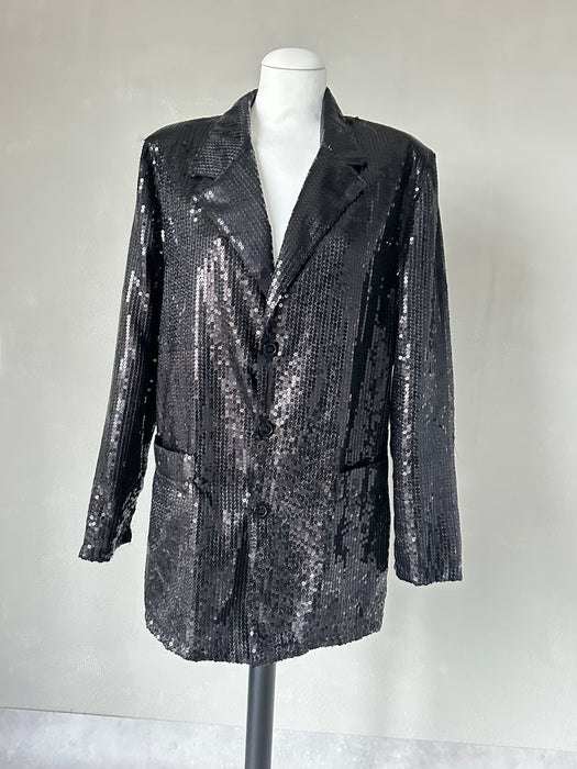 Zwarte pailletten blazer
