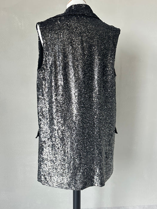 Lang gilet met pailetten