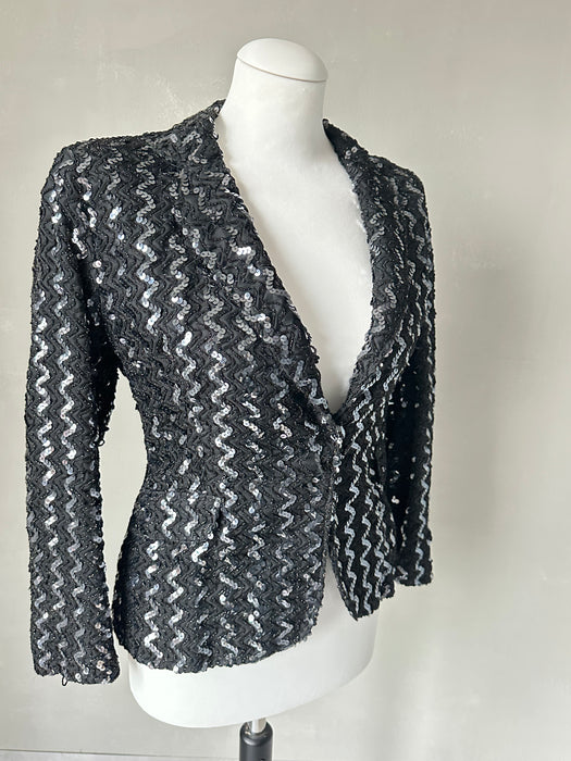 Getailleerd pailletten vest-jasje