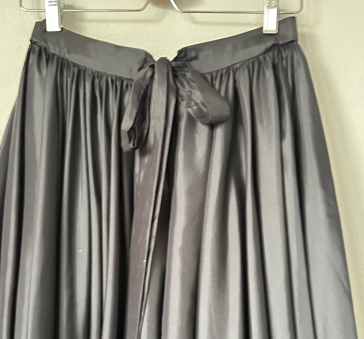 Super wijde maxi rok in glansstof