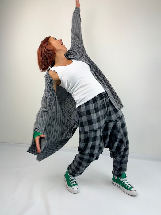 Geruite harem broek
