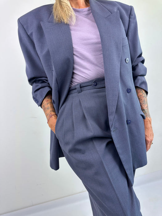 Kostuum double breasted in lavendelblauw