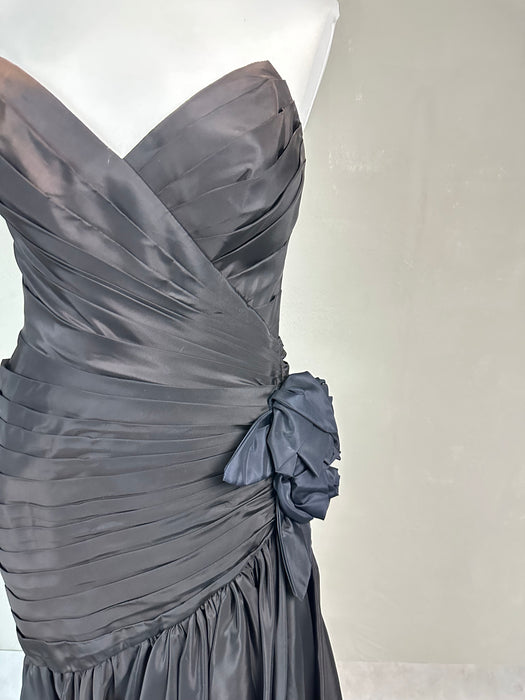 Zwarte strapless jurk