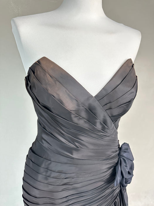 Zwarte strapless jurk