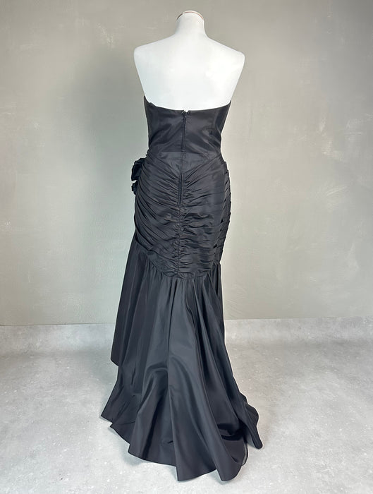 Zwarte strapless jurk