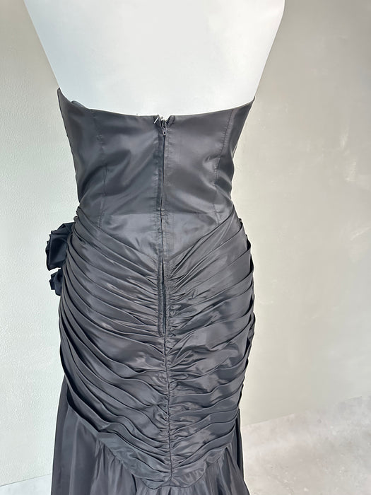 Zwarte strapless jurk