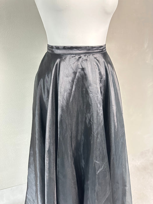 Zwarte transparante maxi rok