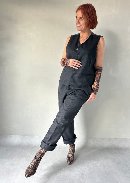 Drie-delig kostuum in antraciet