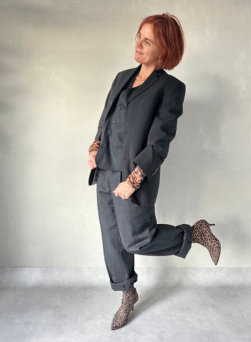 Drie-delig kostuum in antraciet