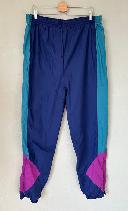 Blauw met paars 80's trainingsbroek