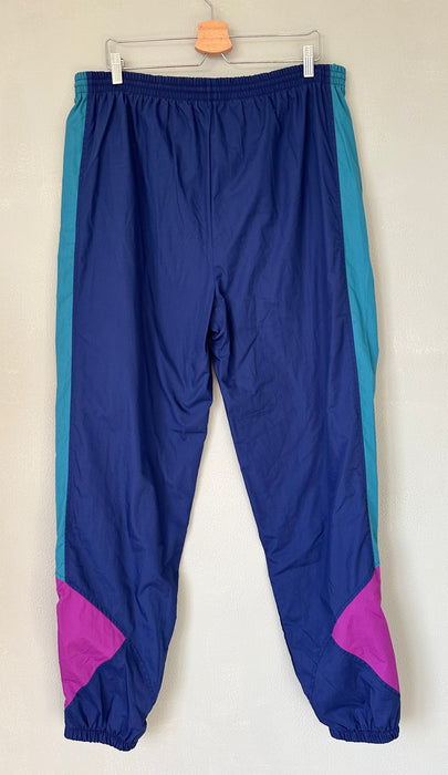 Blauw met paars 80's trainingsbroek