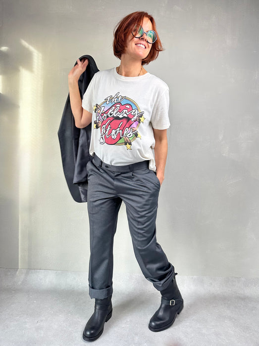 Creme-kleurig rockband T-Shirt