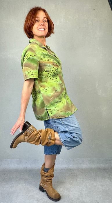 Groene soepele blouse
