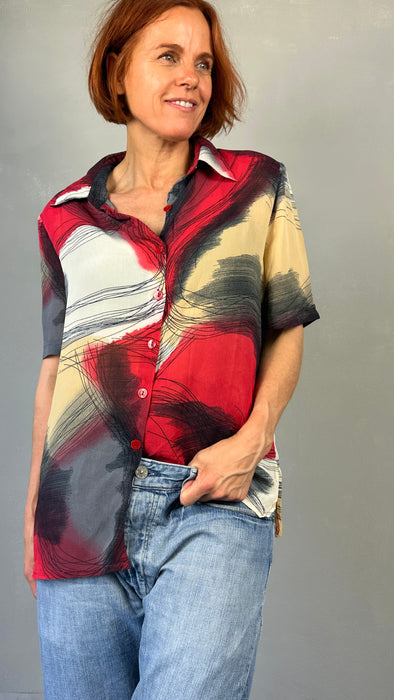 Bloes met retro print