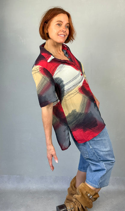 Bloes met retro print