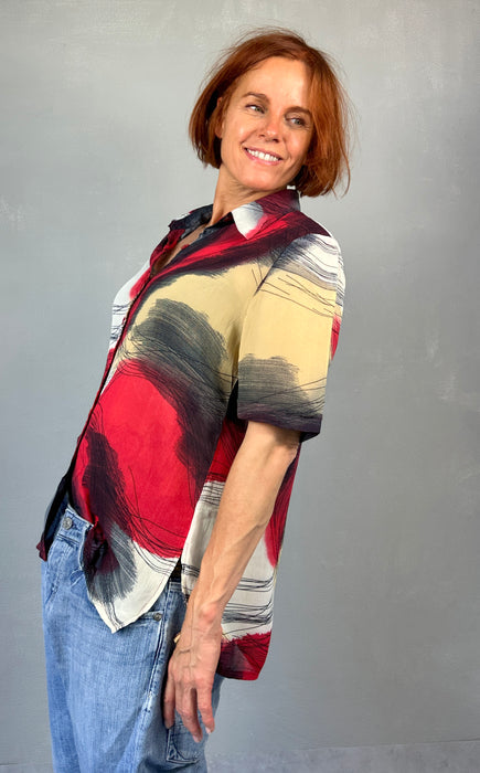 Bloes met retro print