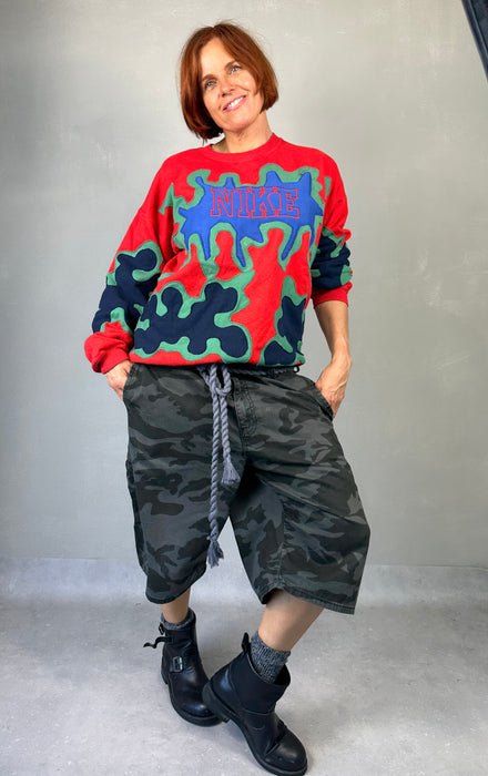Zwart grijs camo short