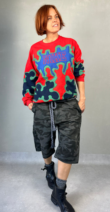 Zwart grijs camo short