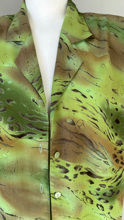 Groene soepele blouse