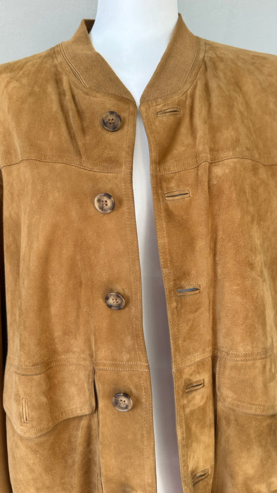 Oker suede bomberjack