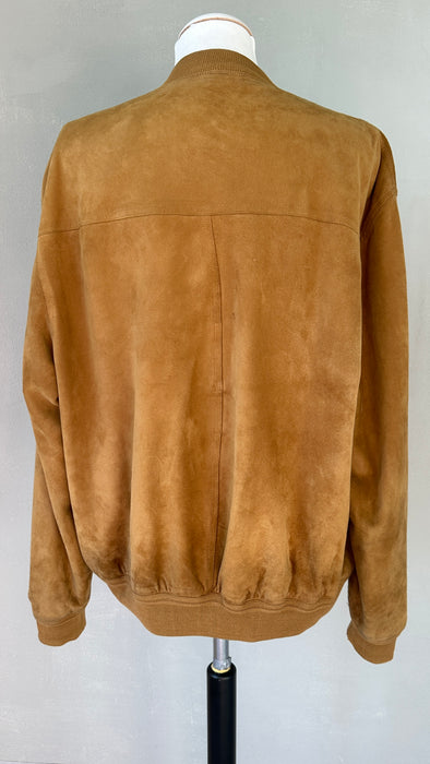 Oker suede bomberjack