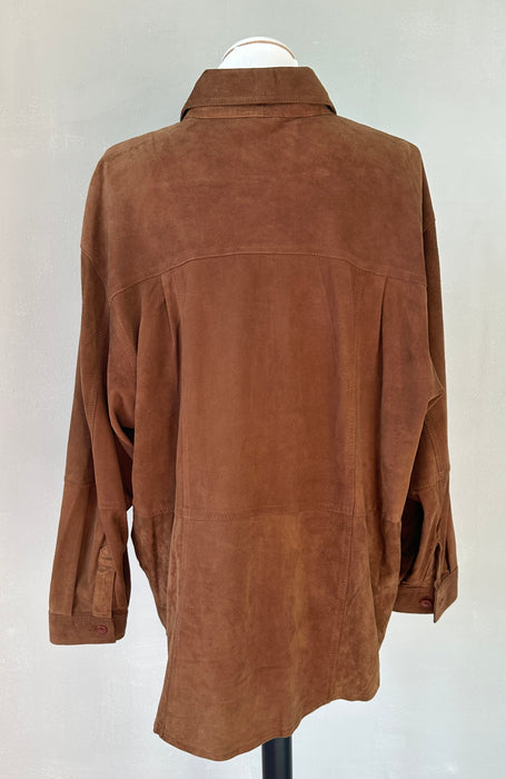 Bruin suede blouse
