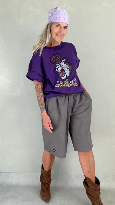Oversized grijze short