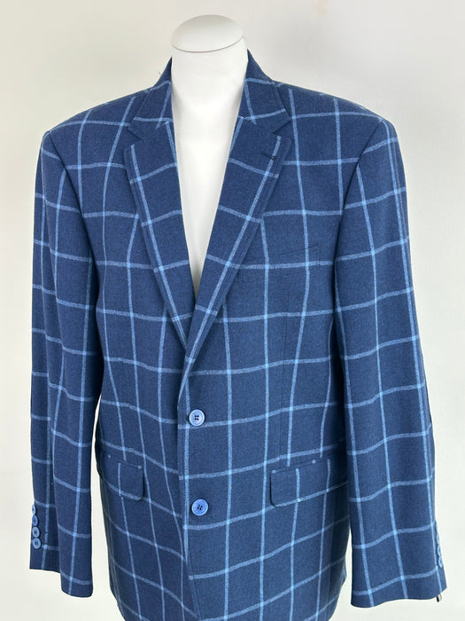 Blauw geruit colbert