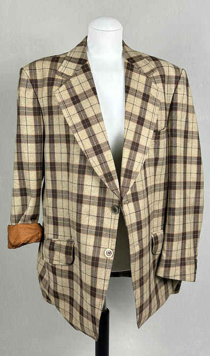 Beige bruin vintage colbert