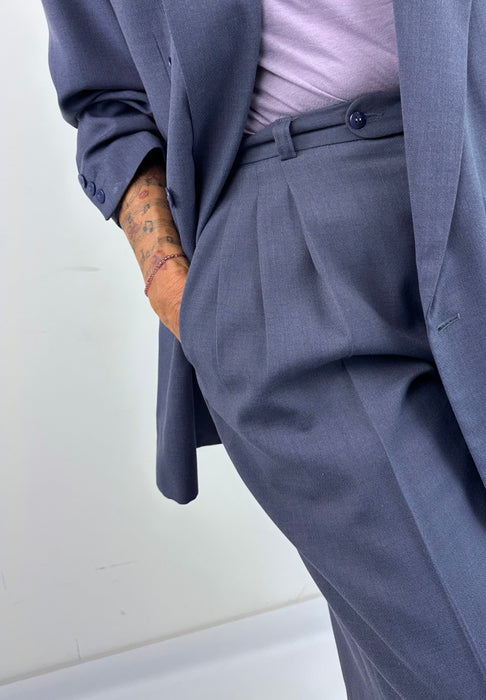 Lavendel kleurige bandplooi broek