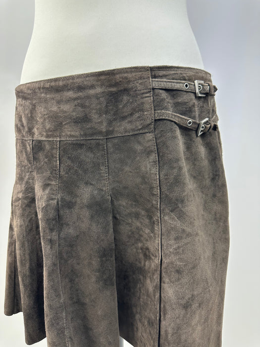 Bruin suede rokje