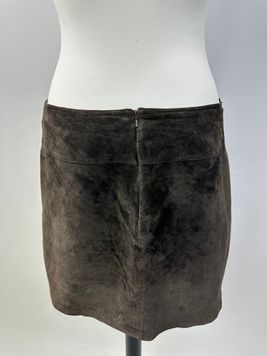 Bruin suede rokje